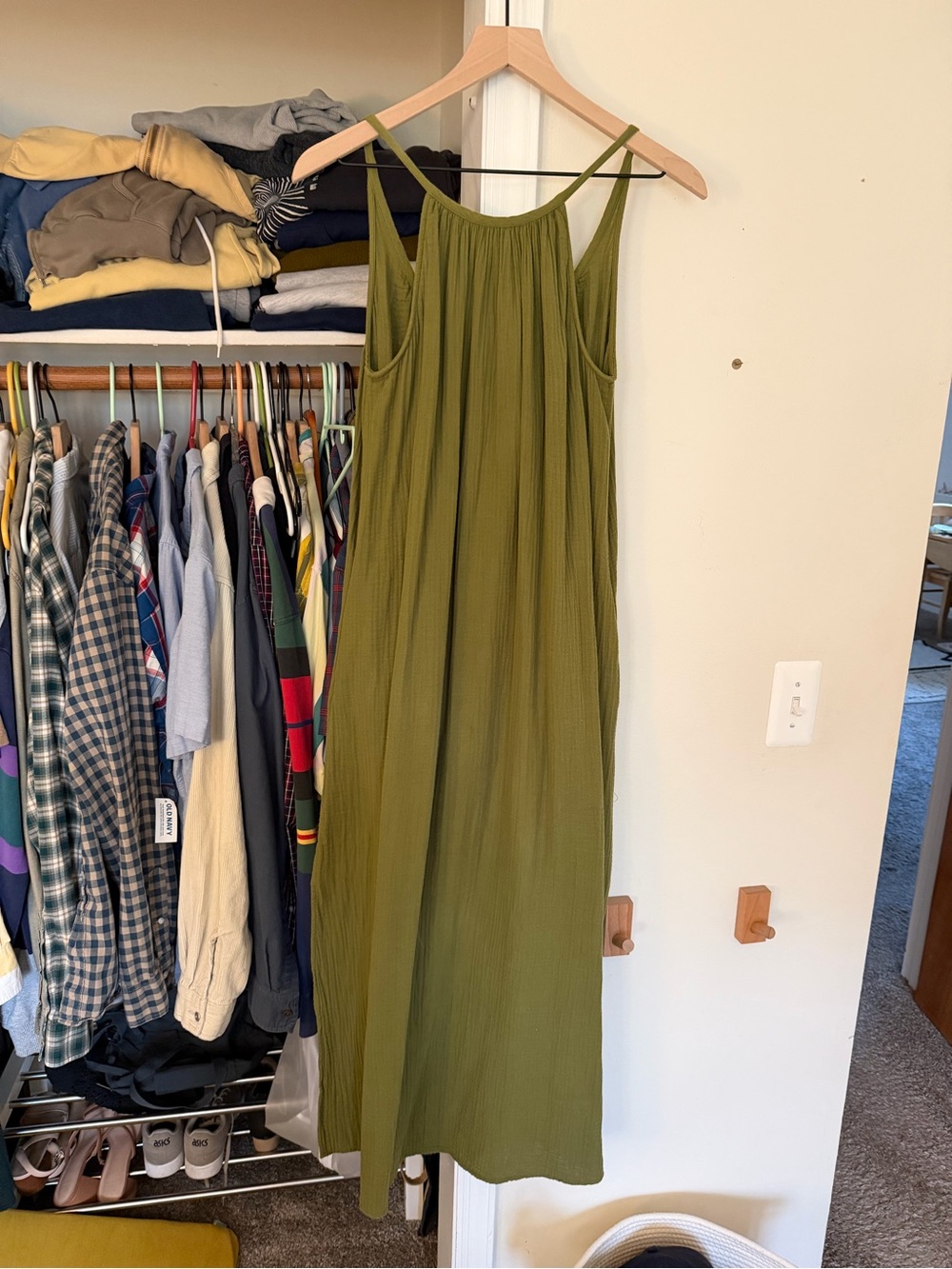 Olive Green Gauze Maxi Dress - Universal Thread